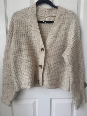 Speckled V Neck Cardigan
